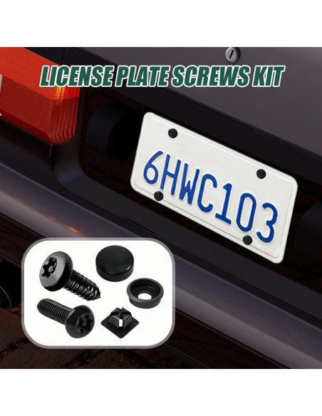 Kits de Tornillos Antirrobo para Placas de Licencia Middrivr Kits de Tornillos Antirrobo para Placas de Licencia Middrivr