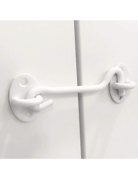 2 Ganchos de Cabina 50 mm QJZXUEZHEN Blanco Acero al Carbono 2 Ganchos de Cabina 50 mm QJZXUEZHEN Blanco Acero al Carbono