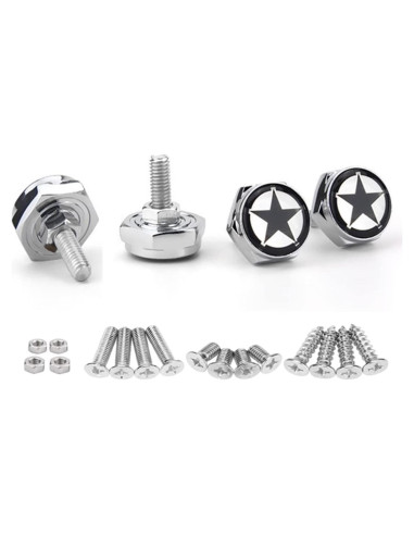 Kit de Tornillos para Placas de Licencia Mysttoo - Acero Inoxidable 4PCS