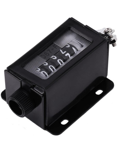 Contador Digital Mecánico 5 Dígitos Walfront D67-F Negro