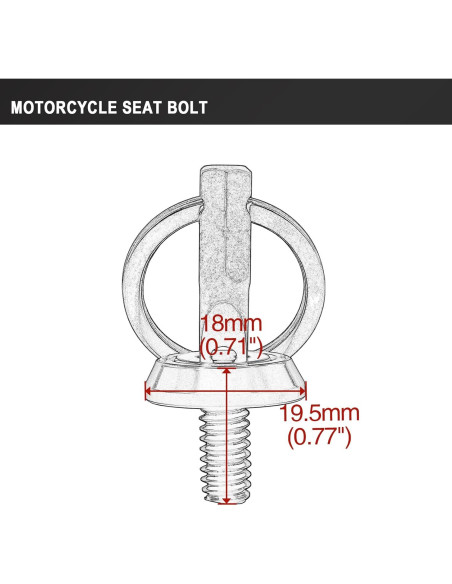 Tornillo de Asiento Antirrobo Daklvng 1/4"-20 Cromo para Harley 1996-2024 Tornillo de Asiento Antirrobo Daklvng 1/4"-20 Cromo para Harley 1996-2024