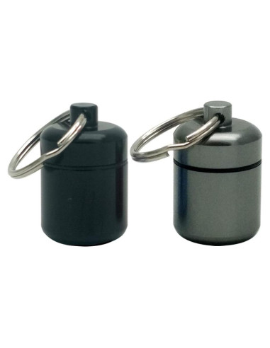 Contenedor de Pastillas de Aluminio SHISHANG 2 Piezas a Prueba de Agua