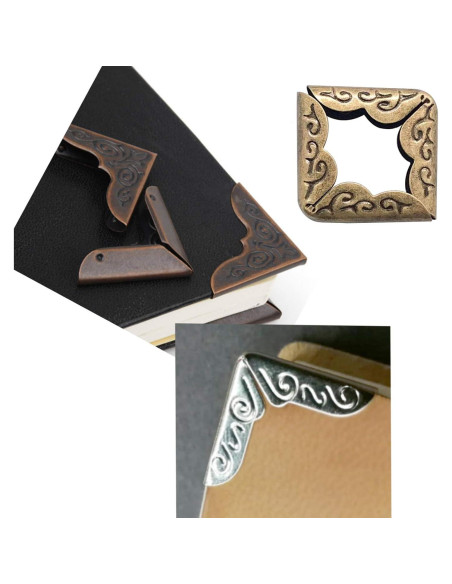 150 Protectores de Esquinas de Metal HanyHere para Libros 150 Protectores de Esquinas de Metal HanyHere para Libros