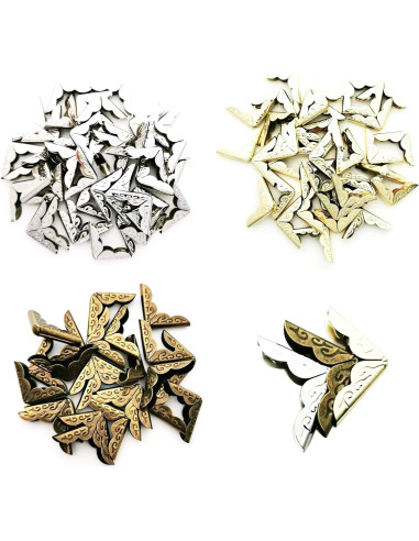 150 Protectores de Esquinas de Metal HanyHere para Libros