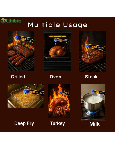 Termómetro Digital de Carne MBSS IP66 Ultra Rápido 3s Termómetro Digital de Carne MBSS IP66 Ultra Rápido 3s