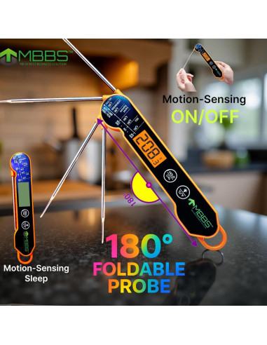 Termómetro Digital de Carne MBSS IP66 Ultra Rápido 3s