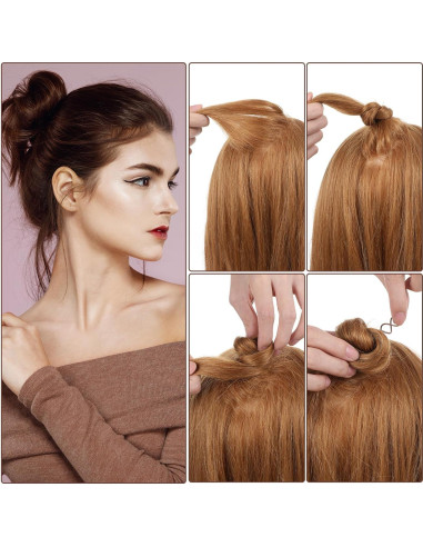 20 Pasadores de Pelo Espirales BOHUIZ Marrón 5cm