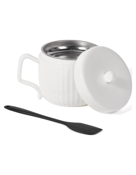 Contenedor de Grasa de Tocino Lunavita con Colador y Espátula Contenedor de Grasa de Tocino Lunavita con Colador y Espátula