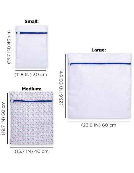 Bolsas de Lavado de Malla Tide - 3 Tamaños para Ropa Delicada Bolsas de Lavado de Malla Tide - 3 Tamaños para Ropa Delicada
