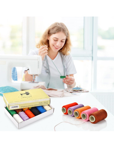 Kit de Hilo de Coser Wteehn 12 Colores 320m con Agujas
