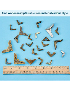 Esquinas de Libro de Metal Outus - 96 Piezas Protectoras Vintage 2