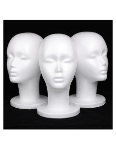 Leeven 3 Paquetes Cabeza de Peluca de Espuma 29cm Soporte