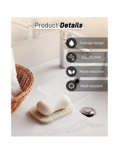 8 Almohadillas Ahorradoras de Jabón Gaahkai PVC Antideslizante