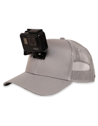 ActionHat Gorra Curvada Gris - Soporte Flotante para GoPro