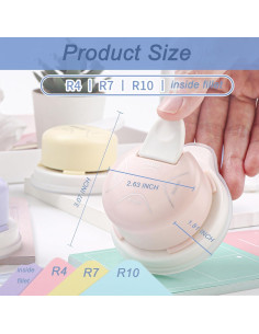 Troquelador de esquinas 4 en 1 PRENDI - Púrpura, 4 tamaños 2