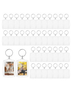 150 Llaveros Acrílicos en Blanco para Personalizar Fotos