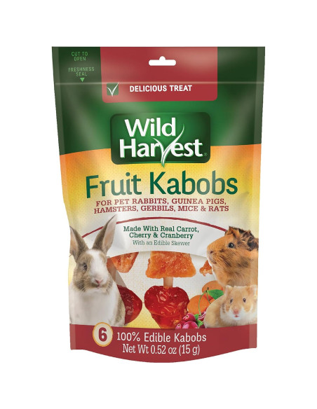 Kabobs de Frutas Wild Harvest para Conejos y Hámsters - 6 Unidades Kabobs de Frutas Wild Harvest para Conejos y Hámsters - 6 Unidades