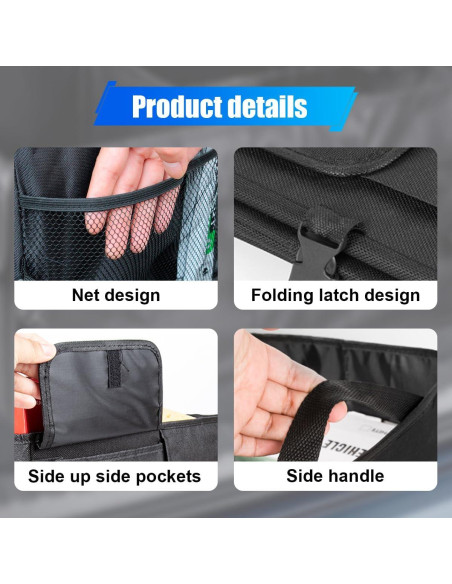 Organizador de Maletero ZIMISI Negro 53x38x25.5 cm Impermeable Organizador de Maletero ZIMISI Negro 53x38x25.5 cm Impermeable