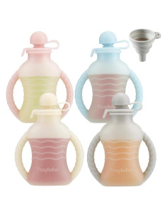 Bolsas de Silicona Reutilizables PandaEar 4oz para Bebé
