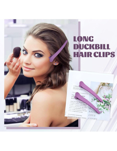 20 Clips de Pelo de Plástico Mate Dizila 12 cm Antideslizantes