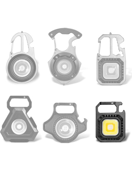 Linterna de Llavero YERGOFE KL Recargable 5 Modos Negro Linterna de Llavero YERGOFE KL Recargable 5 Modos Negro