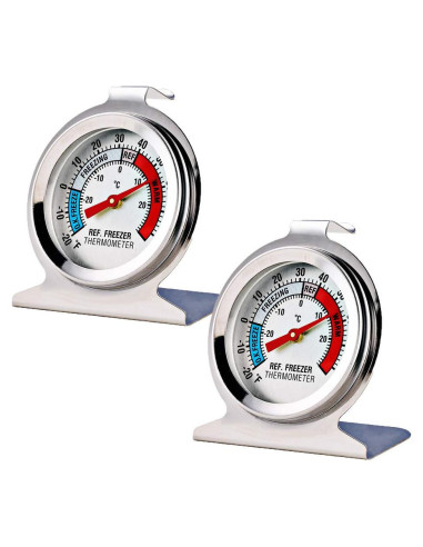 Termómetro analógico para refrigerador y congelador LinkDm - 2 unidades