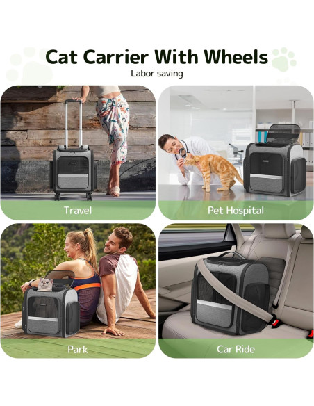 Transportín para Gatos y Perros Pequeños Pawtners Gris Transportín para Gatos y Perros Pequeños Pawtners Gris