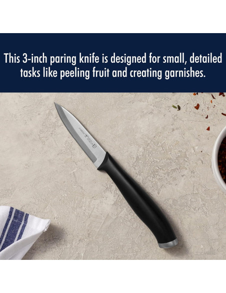 Cuchillo de Pelar HENCKELS Silvercap 3" Acero Inoxidable Negro Cuchillo de Pelar HENCKELS Silvercap 3" Acero Inoxidable Negro