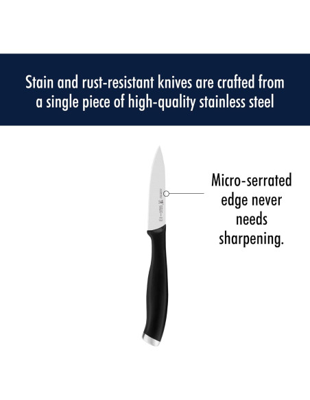 Cuchillo de Pelar HENCKELS Silvercap 3" Acero Inoxidable Negro Cuchillo de Pelar HENCKELS Silvercap 3" Acero Inoxidable Negro