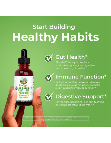 Probiotico Liquido Orgánico MaryRuth 59ml | Salud Digestiva