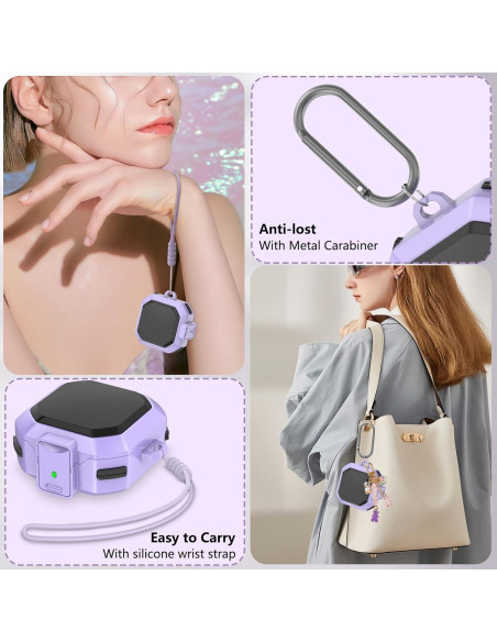 Funda para Samsung Galaxy Buds 2 Pro Ekoonpft Púrpura con Cierre Seguro Funda para Samsung Galaxy Buds 2 Pro Ekoonpft Púrpura con Cierre Seguro
