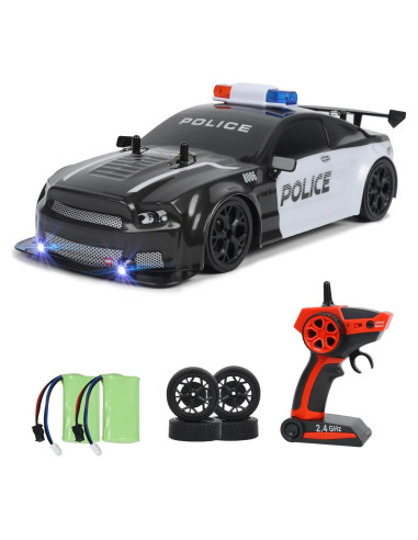Coche de Policía RC Drift 1:14 QUN SHUN 4WD 20km/h
