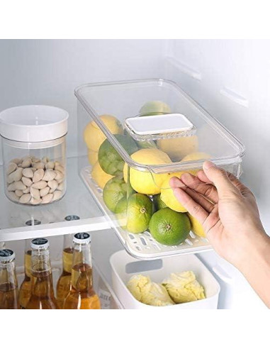 Contenedores de Almacenamiento de Alimentos Redrubbit - 3 Piezas con Tapas Ventiladas