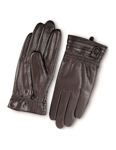 Guantes de Cuero Táctiles YISEVEN para Hombre 100% Piel de Oveja Guantes de Cuero Táctiles YISEVEN para Hombre 100% Piel de Oveja