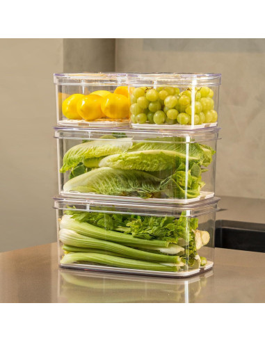 Contenedor Felli Duo Fresh Veggie Keeper 3 Piezas 5.8qt