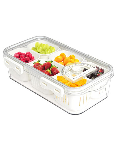 Bandeja de Servicio MANO con Tapa y 6 Compartimentos