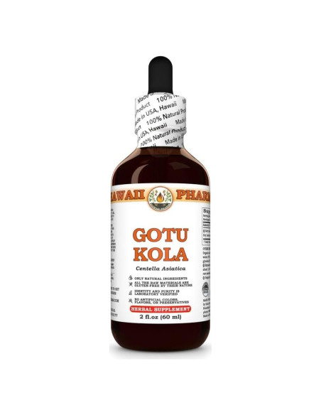 Extracto Líquido de Gotu Kola Hawaii Pharm 60 ml Orgánico Extracto Líquido de Gotu Kola Hawaii Pharm 60 ml Orgánico
