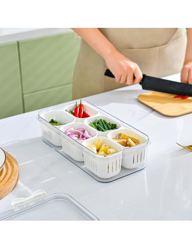 Bandeja de Servicio MANO con Tapa y 6 Compartimentos