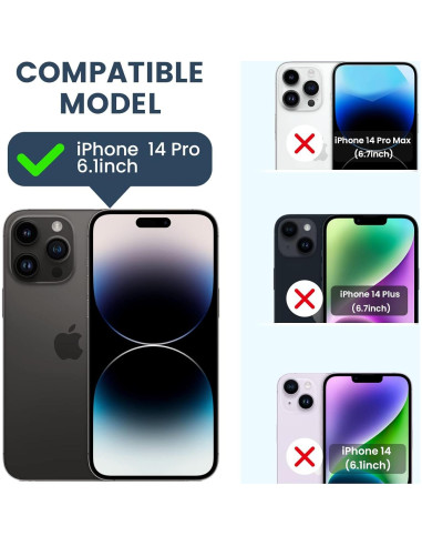 Funda Goton para iPhone 14 Pro con Protector de Pantalla Verde