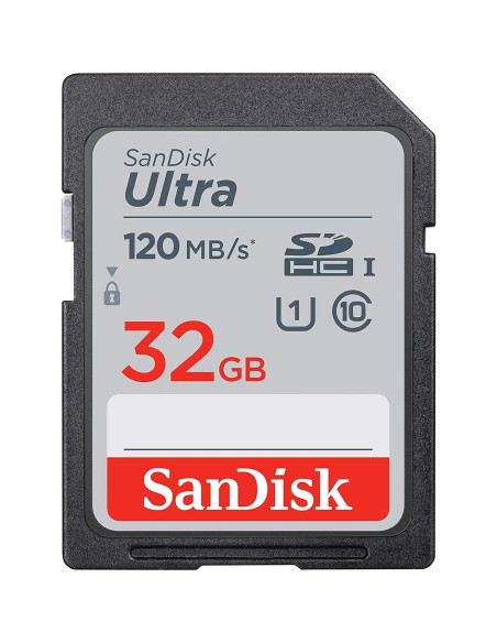Tarjeta de Memoria SanDisk 32GB SDHC Ultra 120MB/s + Lector Tarjeta de Memoria SanDisk 32GB SDHC Ultra 120MB/s + Lector