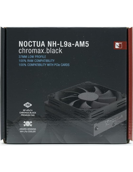 Enfriador de CPU Noctua NH-L9a-AM5 chromax.black 37mm Enfriador de CPU Noctua NH-L9a-AM5 chromax.black 37mm