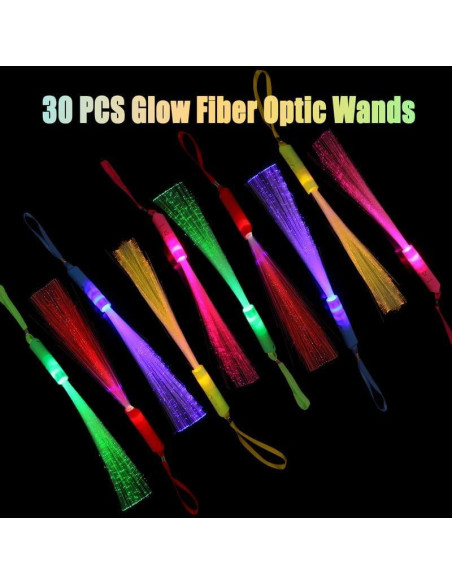 30 Varitas de Fibra Óptica LED Brillantes para Fiesta 30 Varitas de Fibra Óptica LED Brillantes para Fiesta