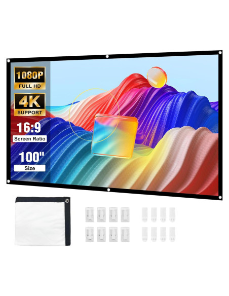 Pantalla de Proyector HAPPRUN 100" Plegable 16:9 para Cine Pantalla de Proyector HAPPRUN 100" Plegable 16:9 para Cine