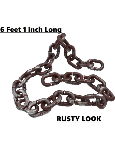 Cadena de Plástico Oxidada Jumbo Nicky Bigs 1.83m Decoración Cadena de Plástico Oxidada Jumbo Nicky Bigs 1.83m Decoración