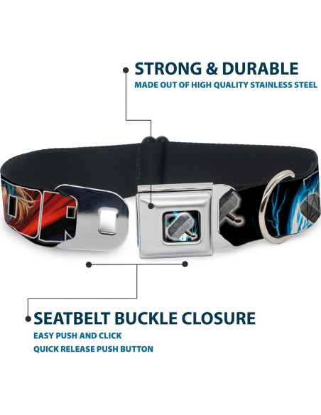 Collar de Perro Buckle-Down Thor 2.5cm Ancho 23-38cm Ajustable Collar de Perro Buckle-Down Thor 2.5cm Ancho 23-38cm Ajustable