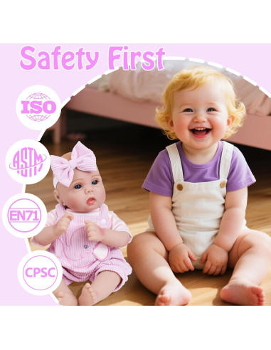 Muñeca Bebé Reborn Milidool 45.72 cm Realista con Ropa
