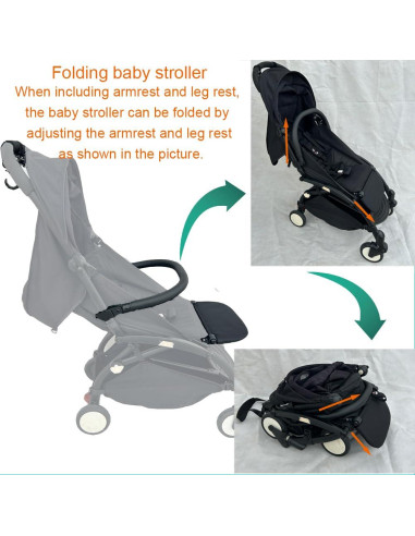 Set 3 Accesorios para Cochecito Babyzen YOYO 2 - Reposabrazos, Tablero y Ganchos