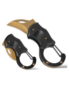 Cuchillo de Bolsillo Plegable FUNBRO Oro 10 cm Acero Inoxidable