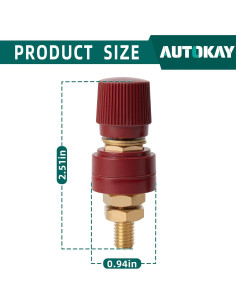 Conectores de Terminal de Batería AUTOKAY 5/16" Latón 2 Piezas 2