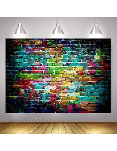 Fondo de Fotografía Vinilo 150x100cm Ladrillos Coloridos Art Studio